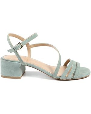 Jones Bootmaker Wide Fit Ginette Leather Sandals - Metallic
