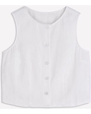 Boden Andrea Linen Blouse - White