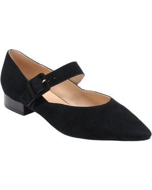 Lotus Suede Mary-Jane Shoes - Schwarz