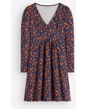 Boden Briony Jersey Short Dress - Purple