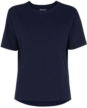 Whistles Basic Emily 100% Cotton T-Shirt - Blue