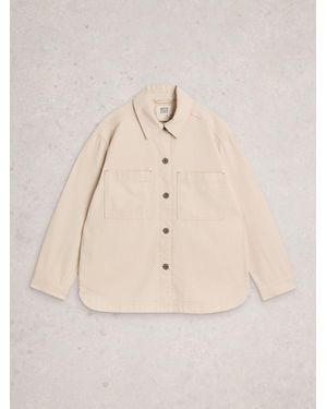 White Stuff Molly Shacket - Natural