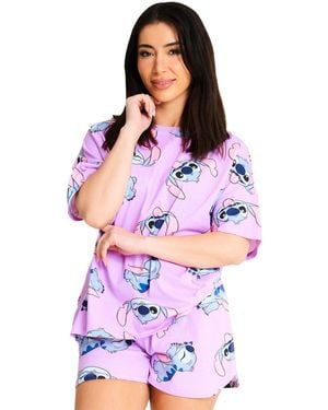 Character Lilo And Stitch Short Pajamas - White