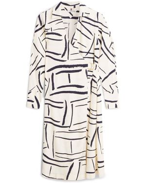 Tommy Hilfiger Relaxed Wrap Midi Dress - White