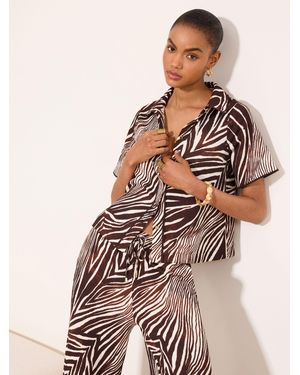 Lipsy Crinkle Short Sleeve Shirt - Multicolor