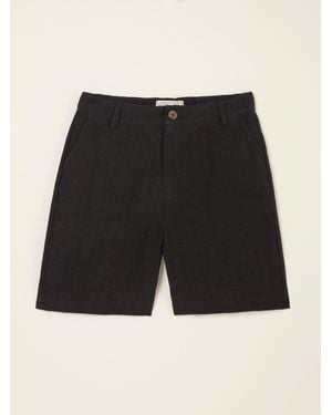 FatFace Fatface Nell Linen Shorts - Black