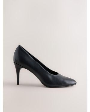 Next Forever Comfort Amond Toe Highcut Court Heels - Black