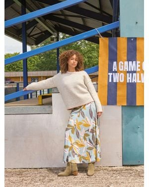 White Stuff Hope Bias Cut Maxi Skirt - Blue
