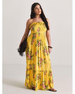 Figleaves Ruffle Beach Dress - Gelb