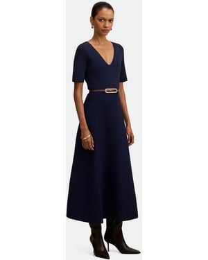 Forever New Celia Kurzärmliges Midikleid (Kurzgröße) - Blau