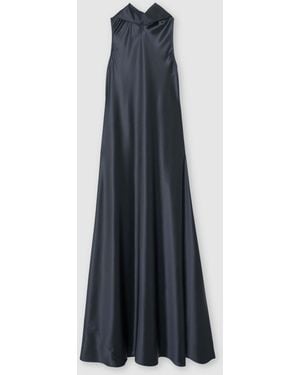 Reiss Fae - Gray Petite Satin Cape Maxi Dress, Us 10 - Blue