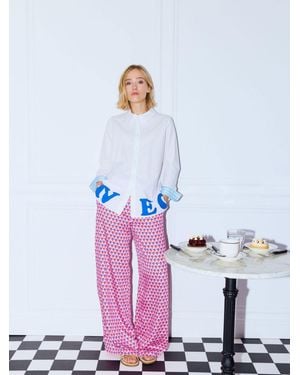 Smith & Soul Shirt Blouse With Avec Amour Slogan - White