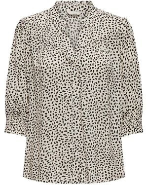 ONLY Dot 3/4 Sleeve Feminine Blouse - White