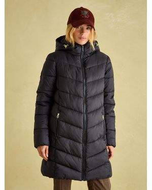 Joules Moorsdale Mid Length Showerproof Padded Coat - Blue