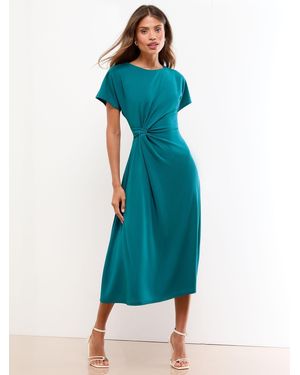 Lipsy Knot Side Midi Dress - Blue