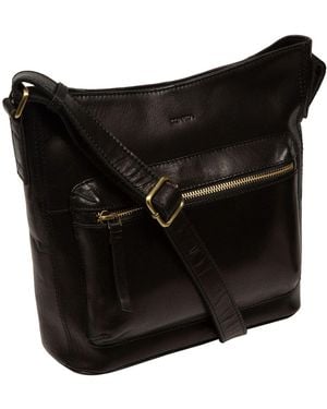 Conkca Zinnia Leather Cross-Body Bag - Black