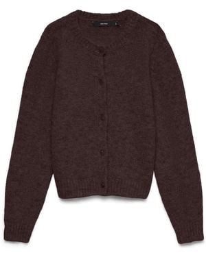 Vero Moda Knitted Button Down Cardigan - Purple