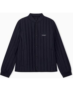 Armani Exchange Regular-Fit Logo Jacket - Blue