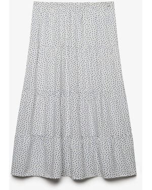 Superdry Woven Tiered Maxi Skirt - White