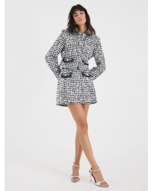 River Island Tailored Boucle Mini Skirt - Gray