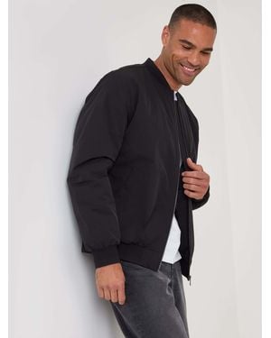 Threadbare Showerproof Padded Bomber Jacket - Blue