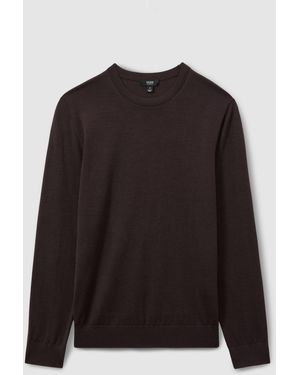 Reiss Wessex Merino Wool Crew-Neck Jumperklein - Rot