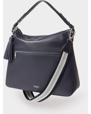 Osprey Leather Hobo Bag - Blue