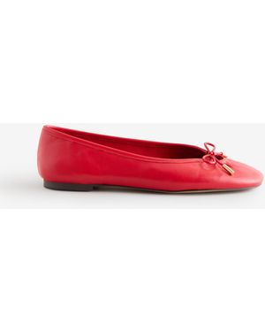 Ted Baker Ballerinas Aus Leder Mit Angewinkelter Zehenpartie - Rot