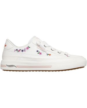 Skechers Arch Fit Arcade Subtle Bouquet Trainers - White