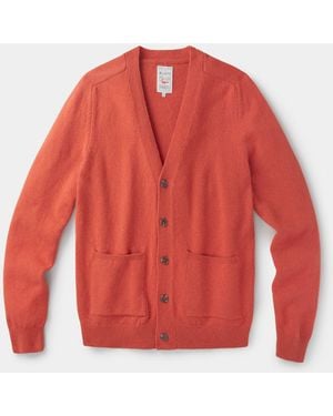 aubi Hales Lambswool Cardigan - Red
