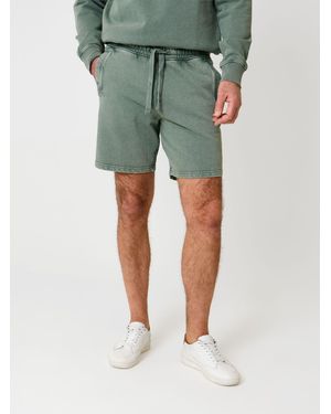 Saltwell Drawstring Cotton Sweat Shorts - Green