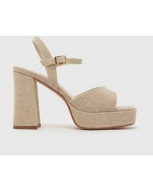 schuh Sabina Heeled Platform Sandals - Natural