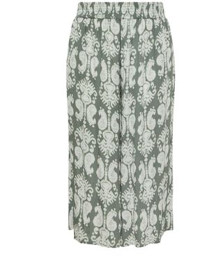 Evans Shirred Waist Pants - Green