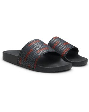 HUGO Timein Logo Sliders - Black