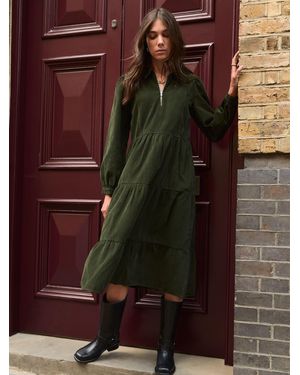 Baukjen Jean Corduroy Midi Dress - Brown