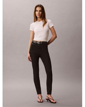 Calvin Klein High Rise Skinny Jeans - Black