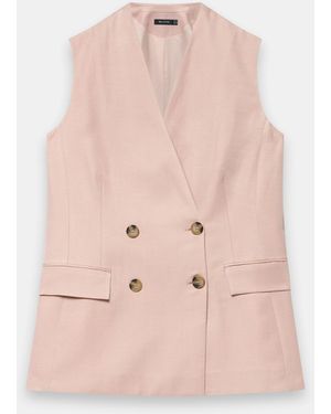 Mint Velvet Tailored Longline Waistcoat - Pink