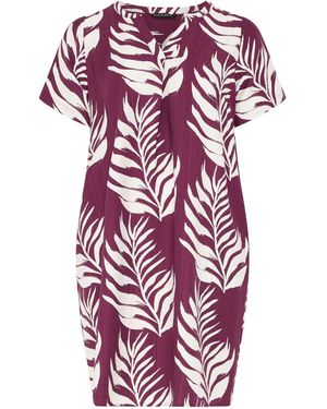 Evans Pleated Front Grown On Sleeve Dress - Pink