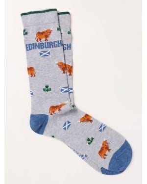 FatFace Fatface Edinburgh Socks - Blue