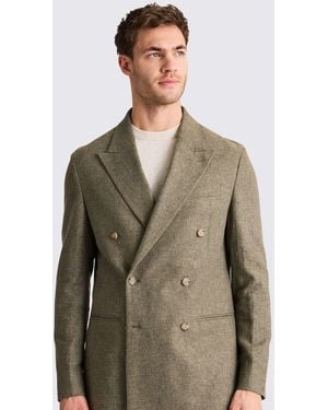 Moss Relaxed Fit Cotton Linen Jacket - Green