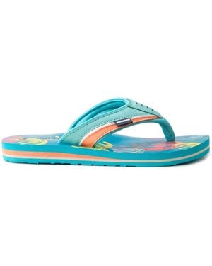 Weird Fish Thurleston Printed Flip Flops - Blue