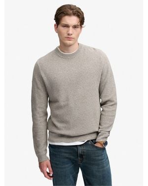 Superdry Texture Knit Sweater - Gray