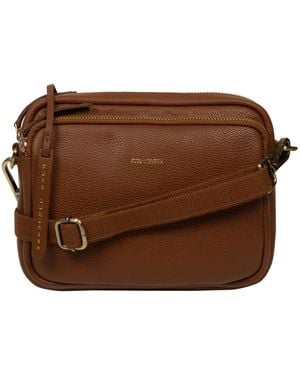 Pure Luxuries Eris Leather Cross-Body Bag - Brown