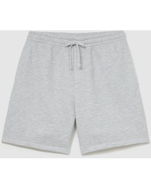 Reiss Heavyweight Cotton-Blend Relaxed-Fit Shorts - Gray