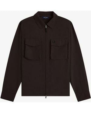 Fred Perry Ripstop Pocket Overshirt - Black