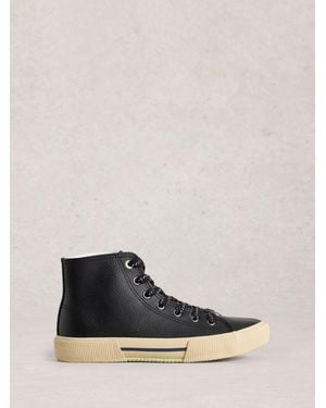 White Stuff Stuff Pippa Hi-Top Sneakers - Black
