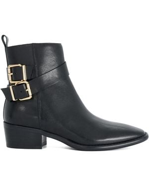 Dune Pattin Ankle Boots - Black