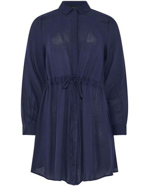 M Com Tunic Shirt Dress - Blue