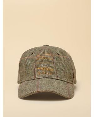 Joules Official Burghley Embroidered Tweed Cap - Natural