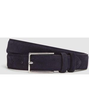 Reiss Dante Suede Belt - White